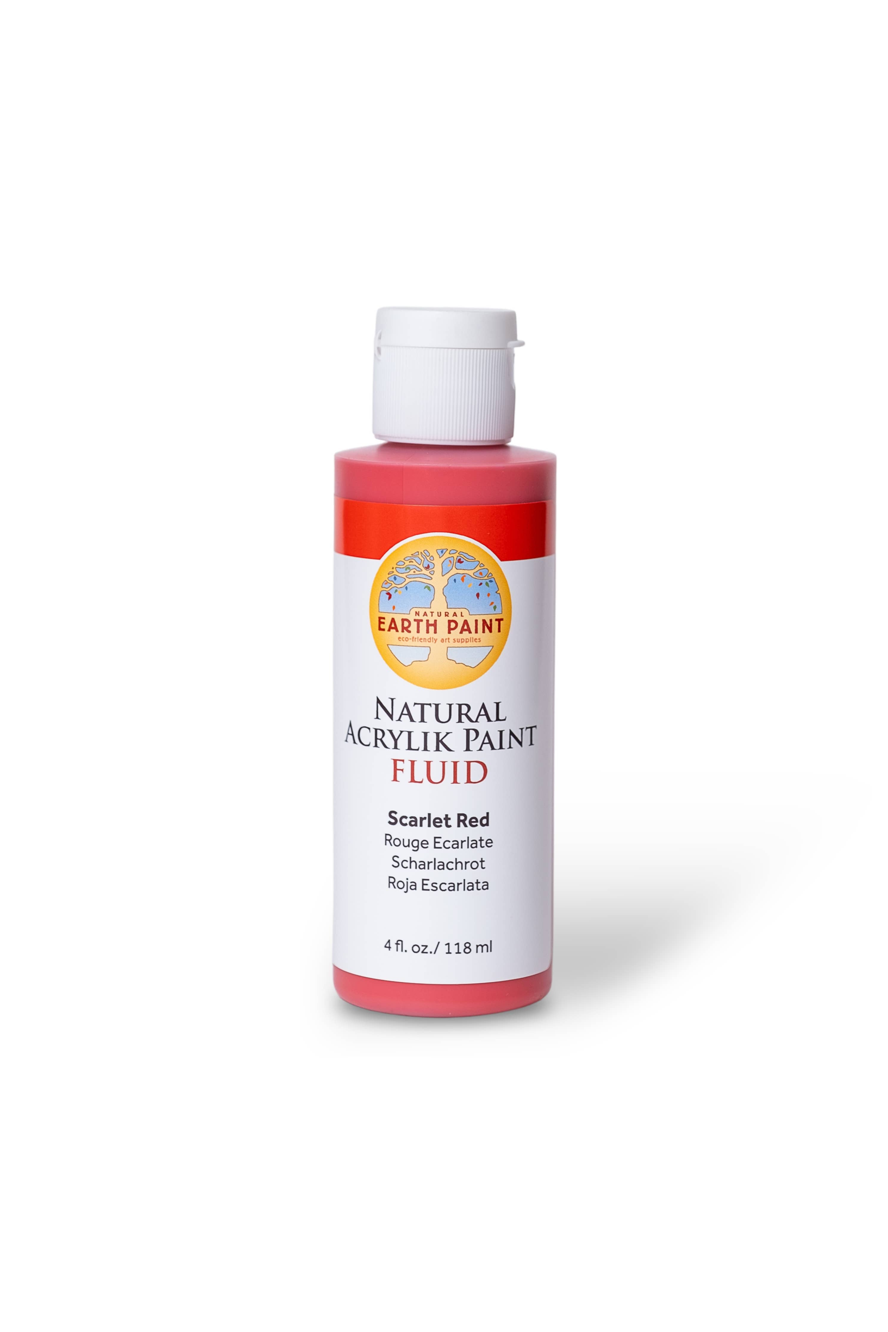 Fluid - Natural Acrylik Paint: Scarlet Red / 4 fl oz