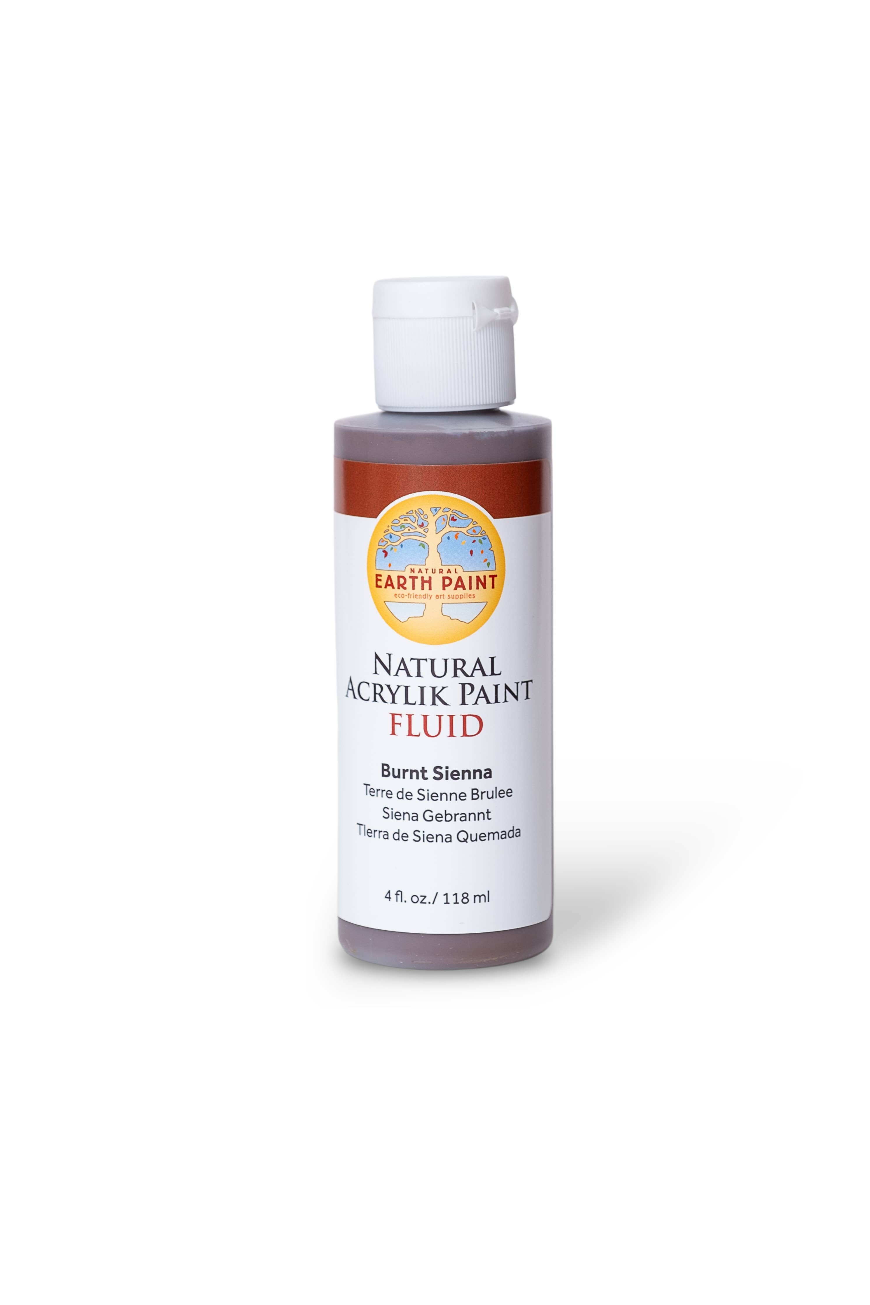 Fluid - Natural Acrylik Paint: Burnt Sienna / 4 fl oz