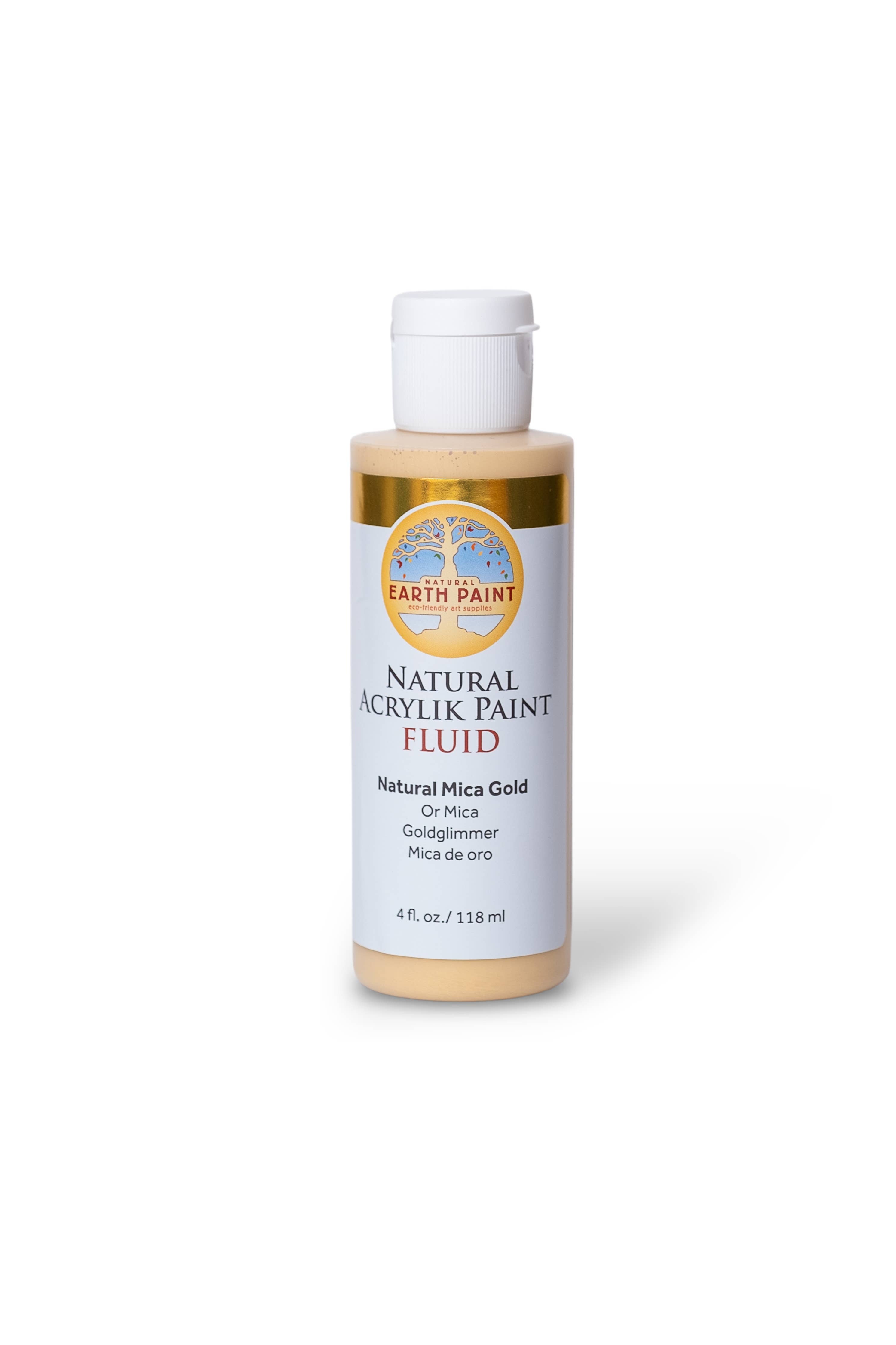 Fluid - Natural Acrylik Paint: Gold Mica / 4 fl oz